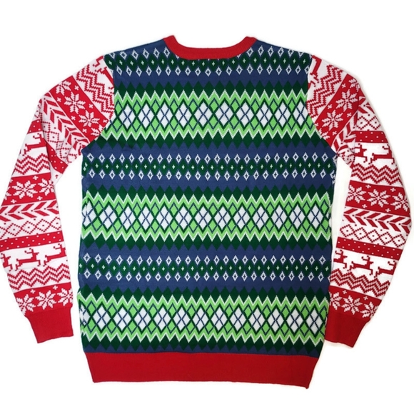 Raisevern unisex men's or women's ugly fun Christmas Llama in glasses sweater XL - Picture 6 of 6